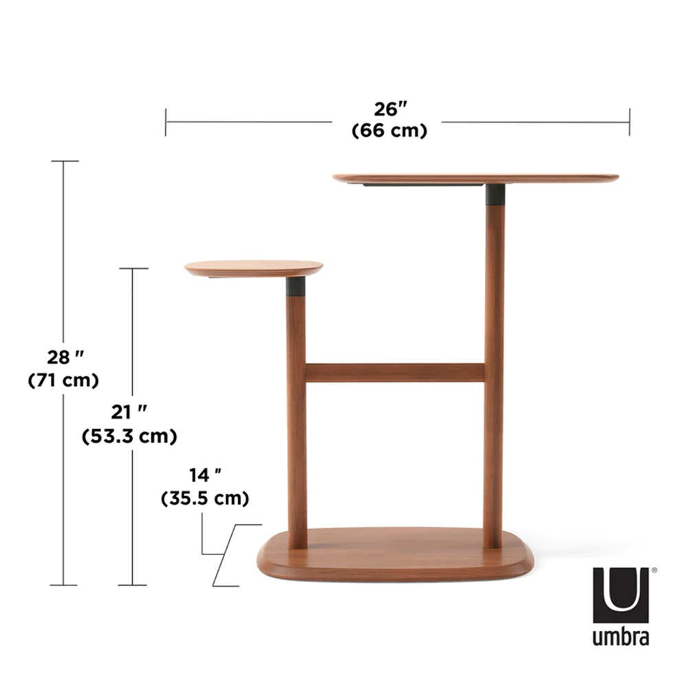 Swivo Ceviz Rengi Yan Sehpa - Umbra