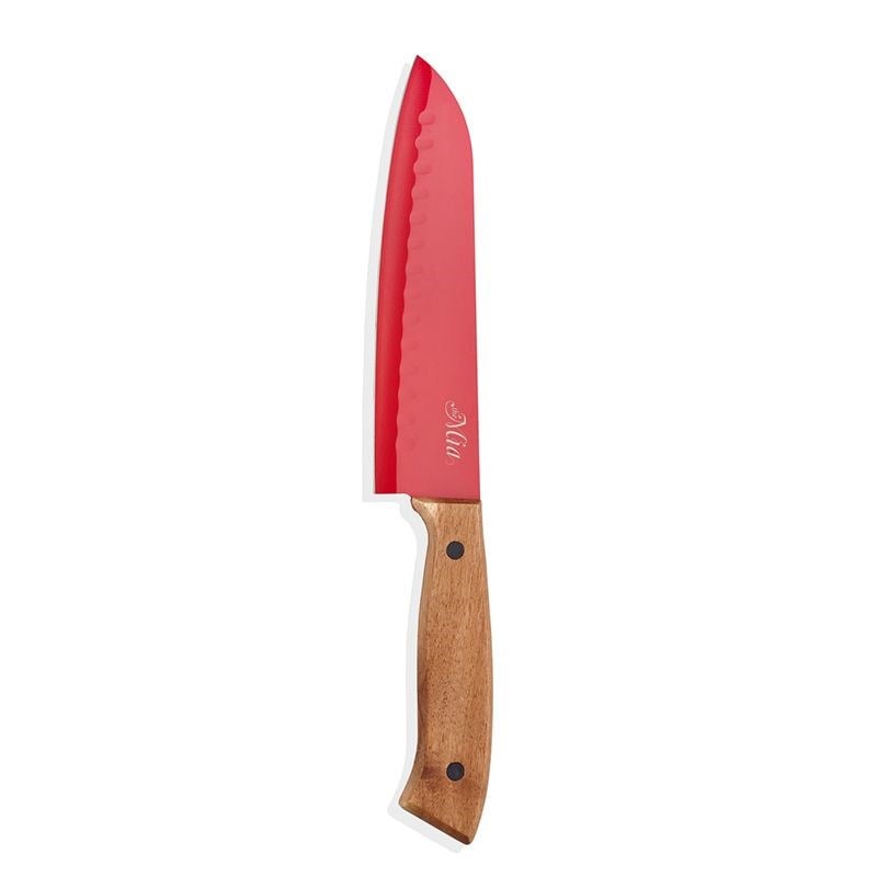 The Mia Cutt Santoku Bıçağı Kırmızı 18 cm
