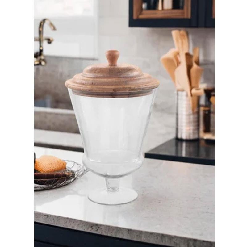 The Mia Madera Ayaklı Kurabiye Kavanozu 33x20x20 cm - The Mia