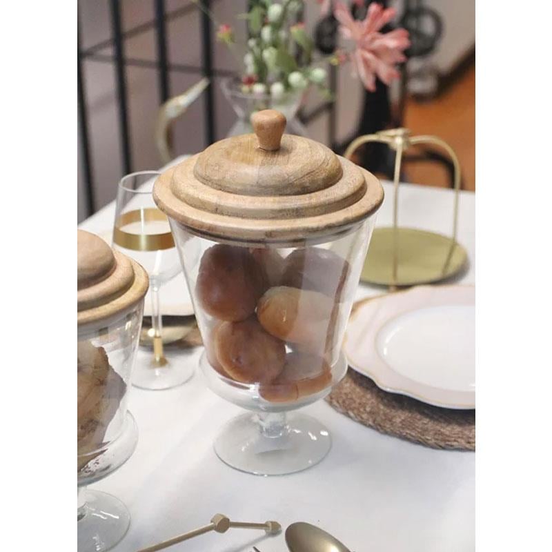 The Mia Madera Ayaklı Kurabiye Kavanozu 33x20x20 cm - The Mia