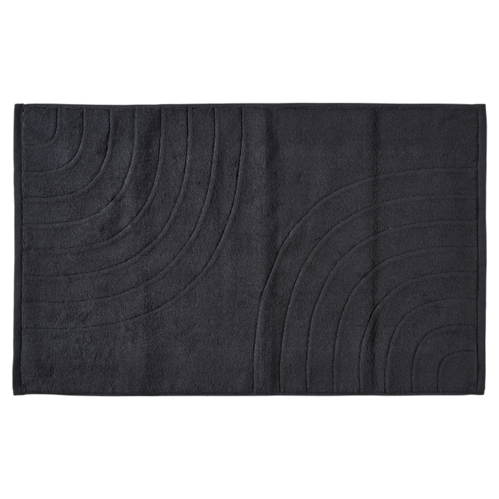 Time Banyo Paspası Siyah %100 Pamuk 50x80 cm - Zone Denmark