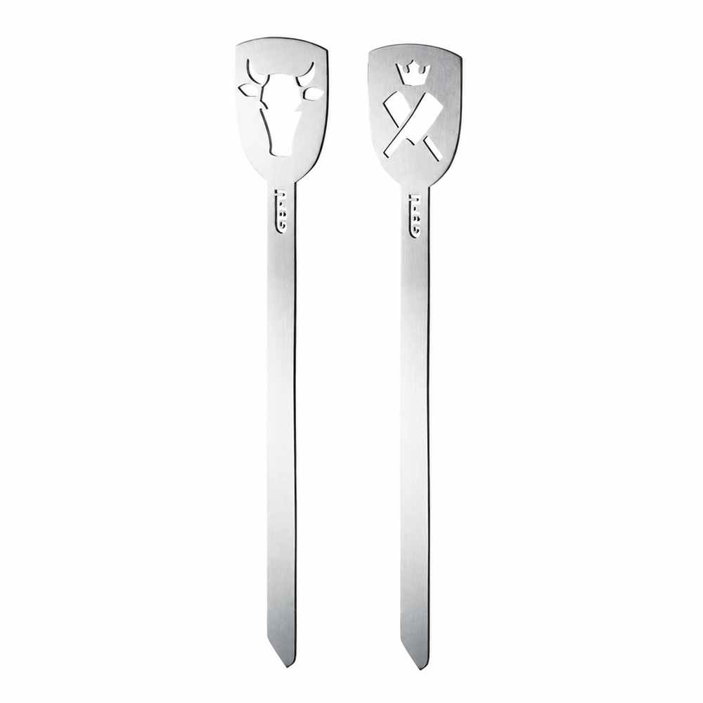 Torro 2'Li Hamburger Şişleri Boğa/Balta Paslanmaz Çelik 19 Cm - Gefu