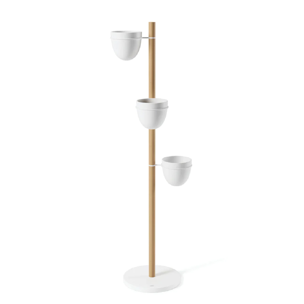 Umbra Floristand Saksı, Bağımsız Bitki Depolama, Beyaz/Doğal - Umbra