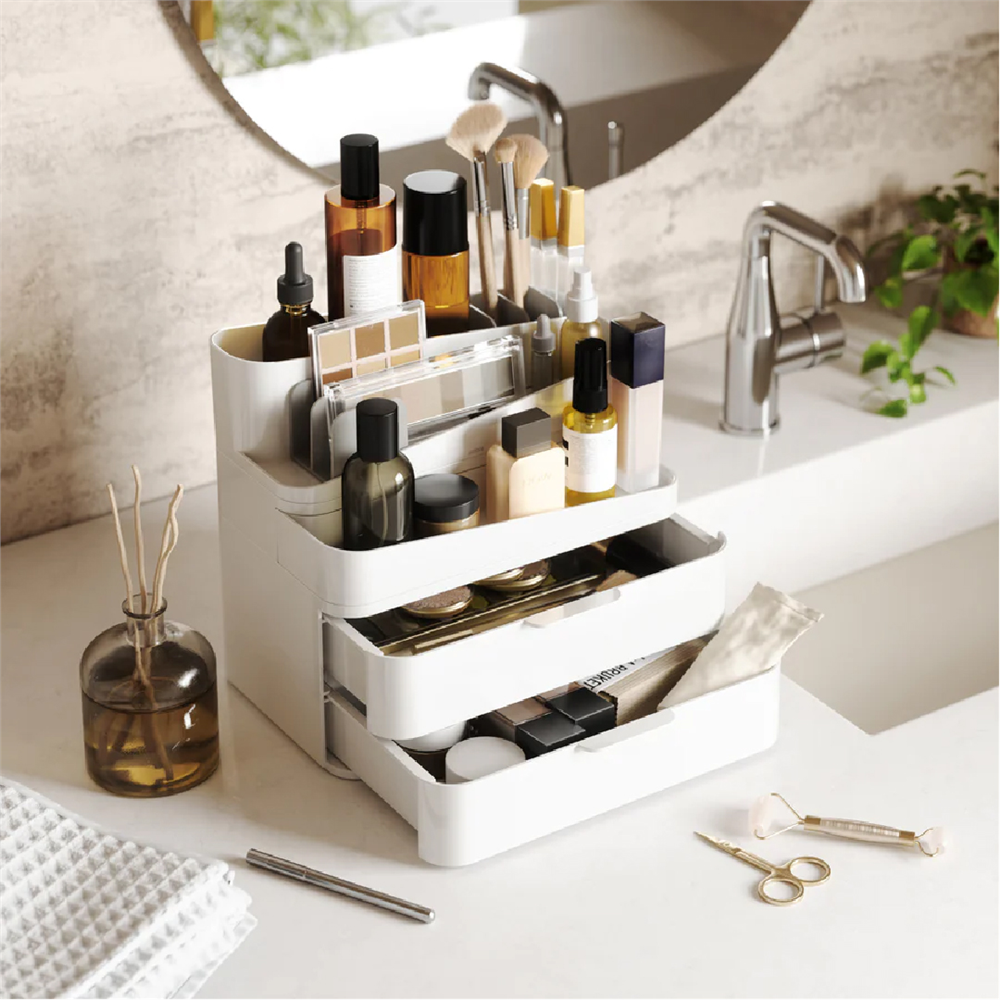 Umbra Glam Büyük Organizatör Beyaz/Gri - Umbra
