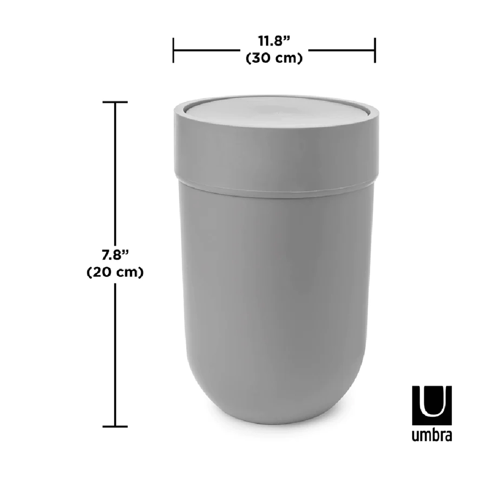 Umbra Touch Kapaklı Çöp Kovası 6 L -  Gri - Umbra