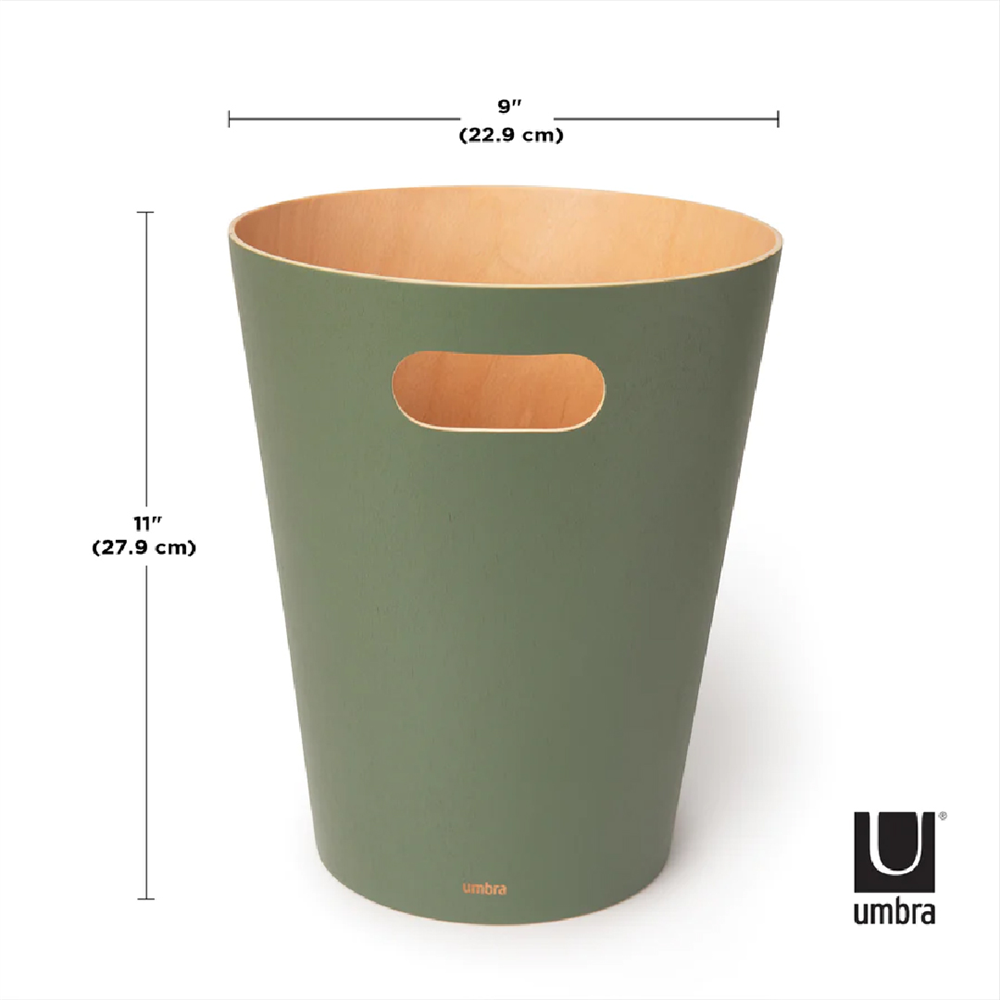Umbra Woodrow Çöp Kovası 2 Galon (7,5 L) Kapasiteli Yeşil - Umbra