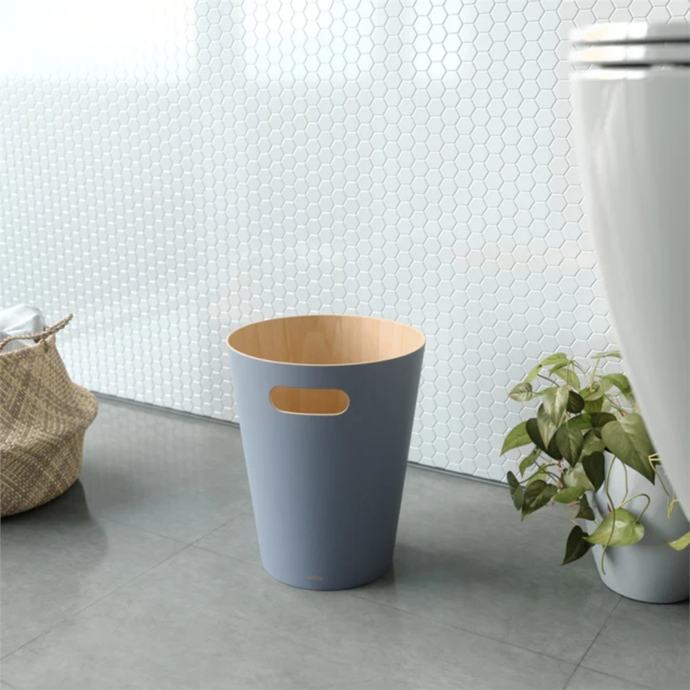 Umbra Woodrow Çöp Kovası 2 Galon (7,5 L) Kapasiteli Gri Mavi - Umbra