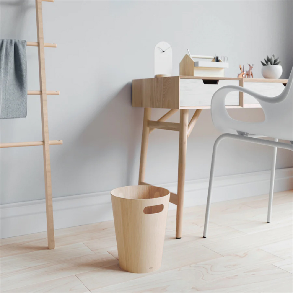 Umbra Woodrow Çöp Kovası 2 Galon (7,5 L) Kapasiteli Doğal Renk - Umbra