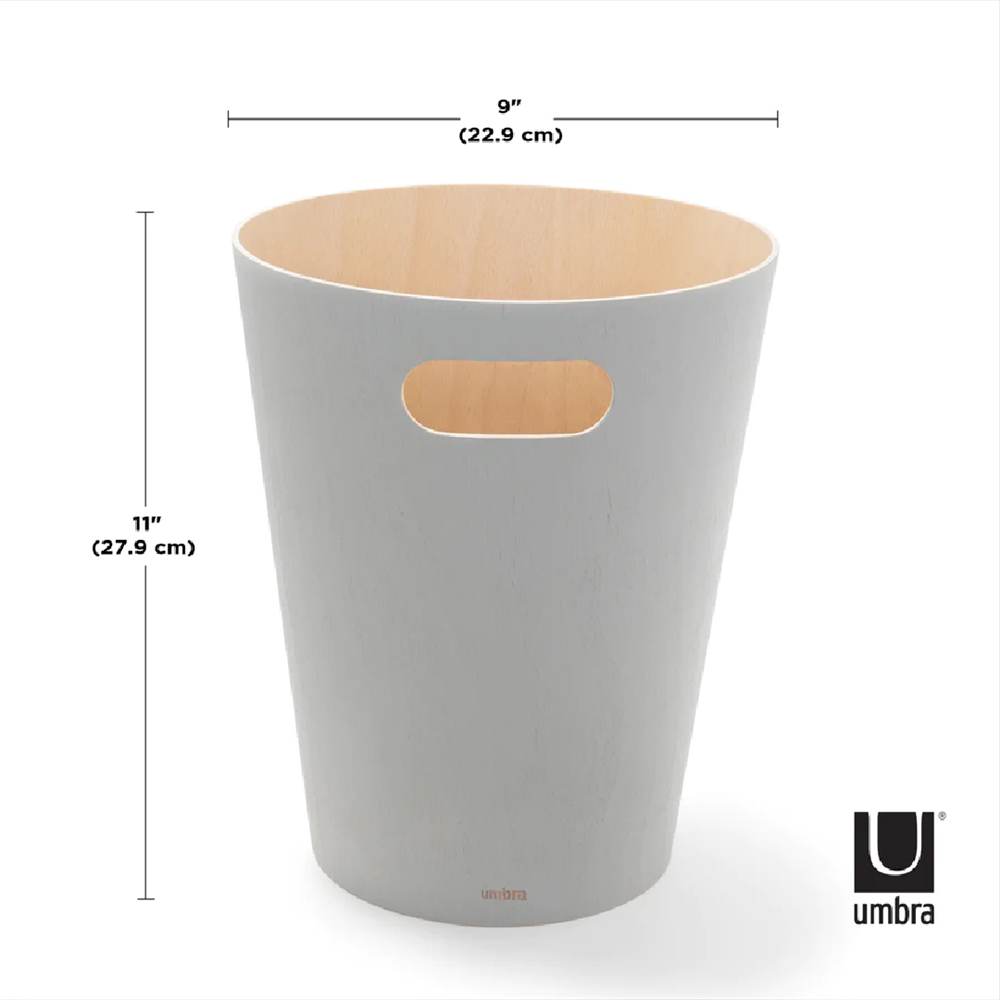 Umbra Woodrow Çöp Kovası 2 Galon (7,5 L) Kapasiteli Gri Renk - Umbra
