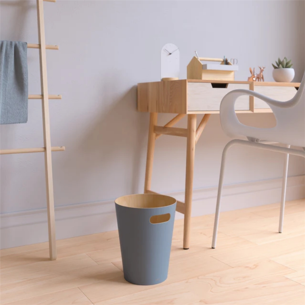 Umbra Woodrow Çöp Kovası 2 Galon (7,5 L) Kapasiteli Gri Mavi - Umbra