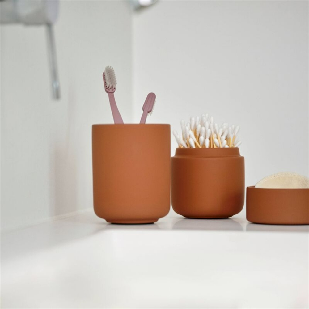 Ume Diş Fırçası Kupası Terracotta Renk 10,3 cm - Çap:8,3 cm - Zone Denmark
