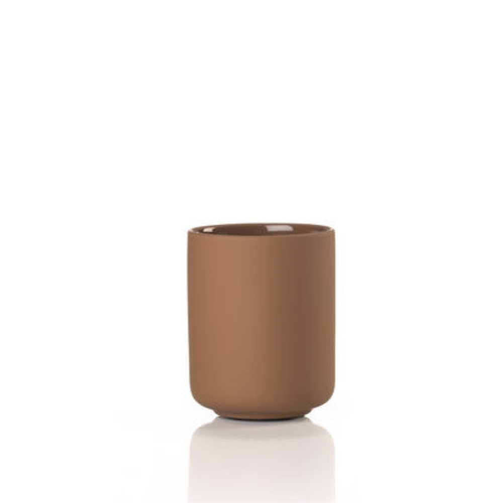 Ume Diş Fırçası Kupası Terracotta Renk 10,3 cm - Çap:8,3 cm - Zone Denmark