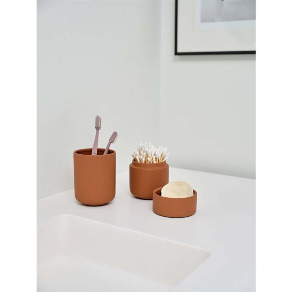 Ume Diş Fırçası Kupası Terracotta Renk 10,3 cm - Çap:8,3 cm - Zone Denmark