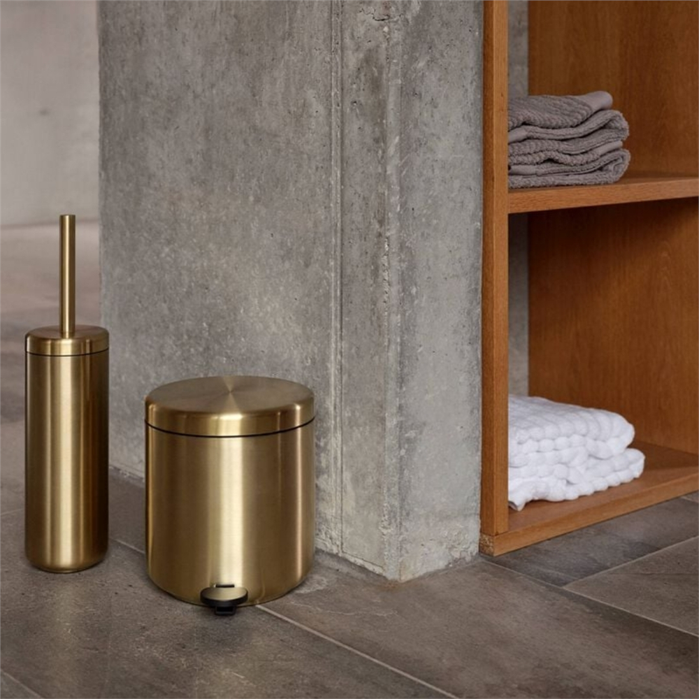 Ume Tuvalet Fırçası Mat Pirinç 43 cm - Çap:10 cm - Zone Denmark
