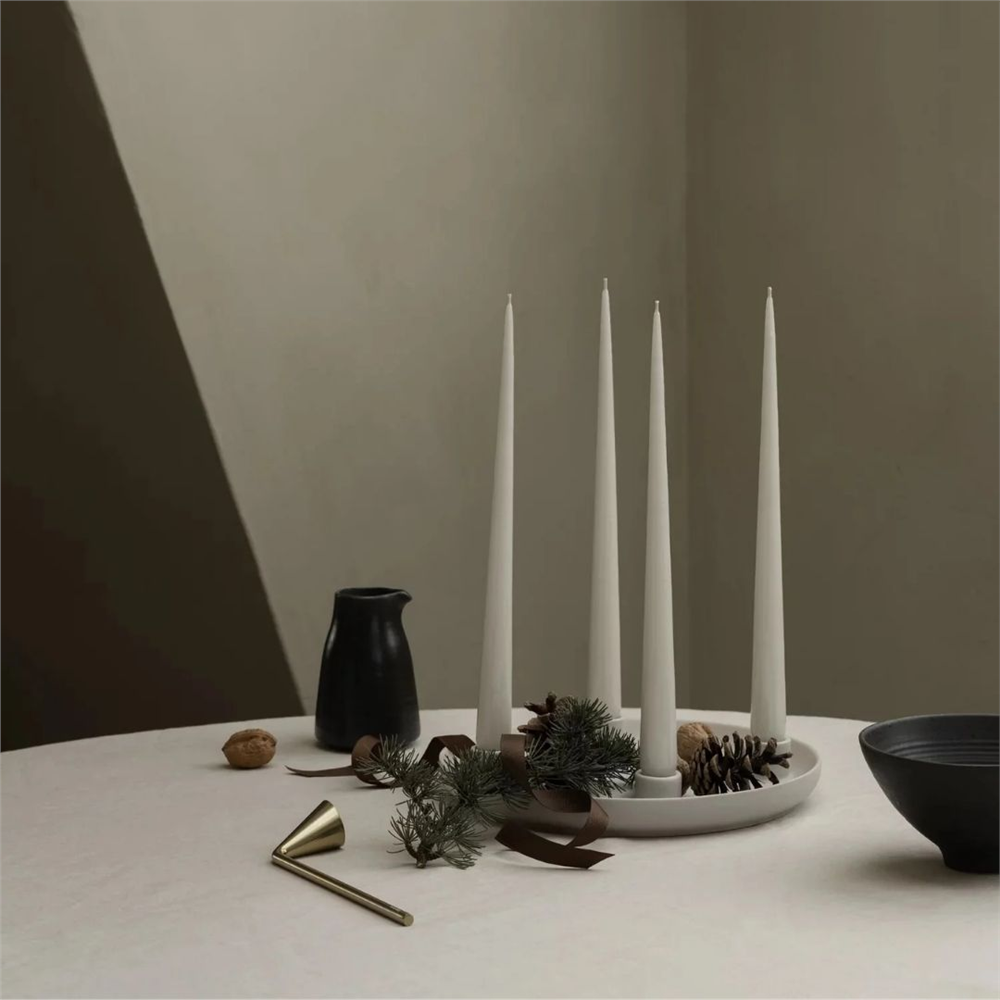 VELA Oval Mumluk Açık Bej 40 cm - Blomus