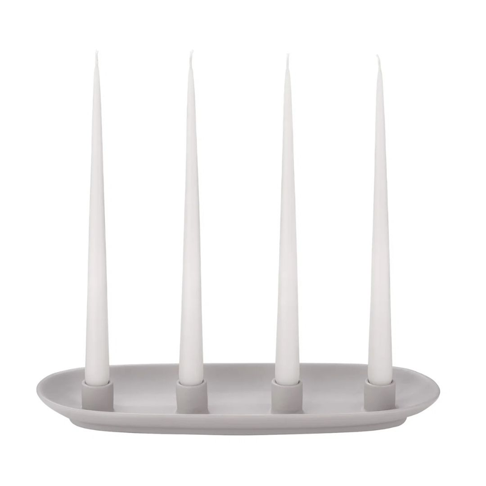 VELA Oval Mumluk Gri 40 cm - Blomus