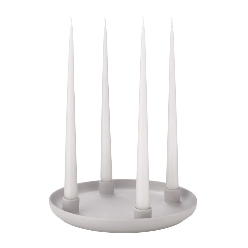 VELA Yuvarlak Mumluk L Gri Ø27 cm - Blomus