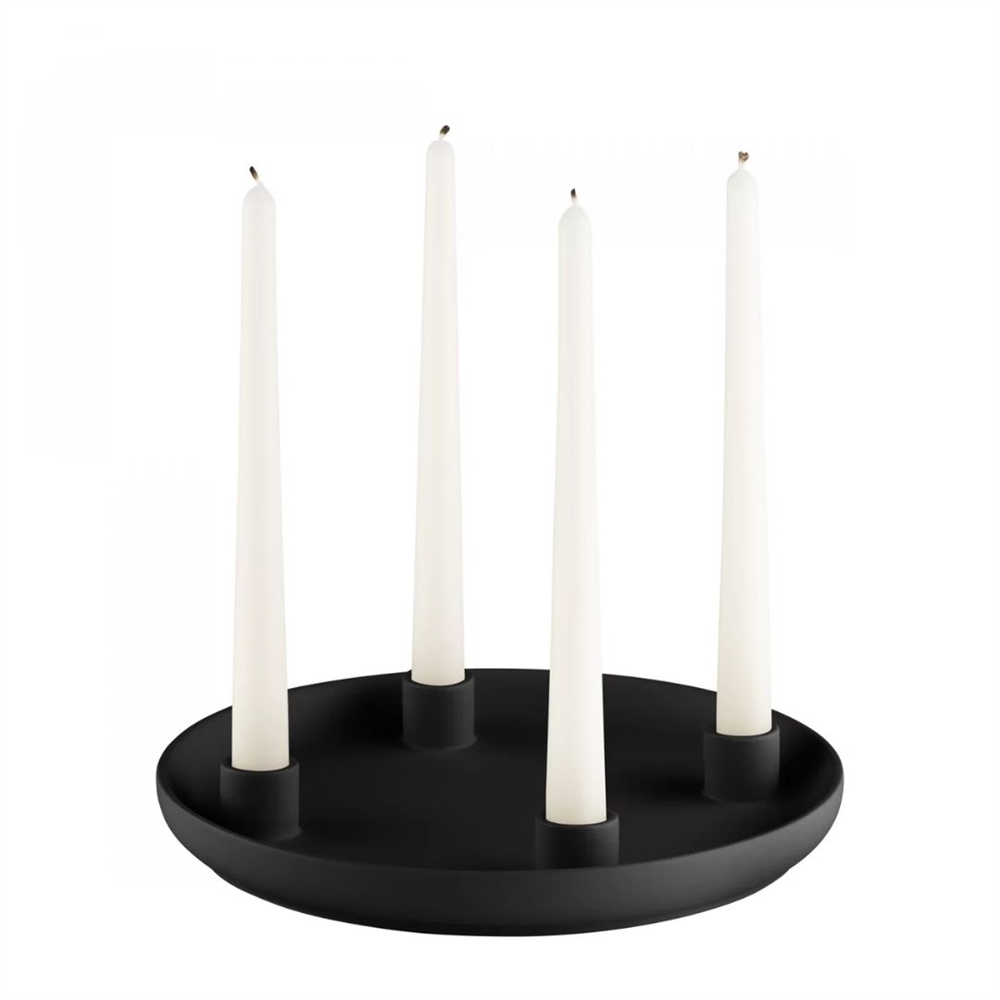 VELA Yuvarlak Mumluk L Siyah Ø27 cm - Blomus