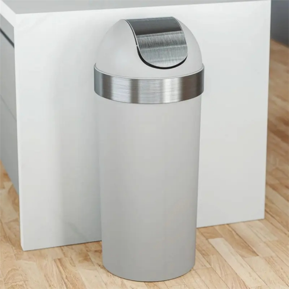 Venti Can Çöp Kovası Gri/Nikel Mat 62 Lt - Umbra