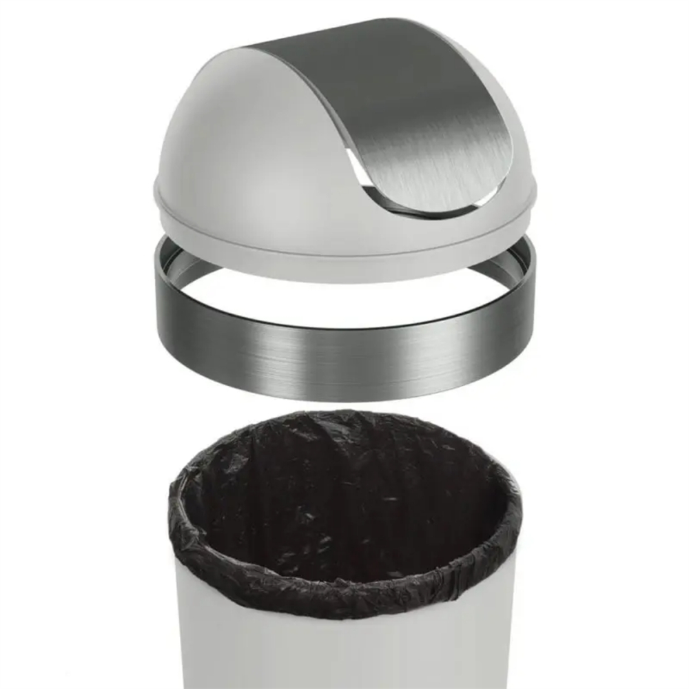 Venti Can Çöp Kovası Gri/Nikel Mat 62 Lt - Umbra