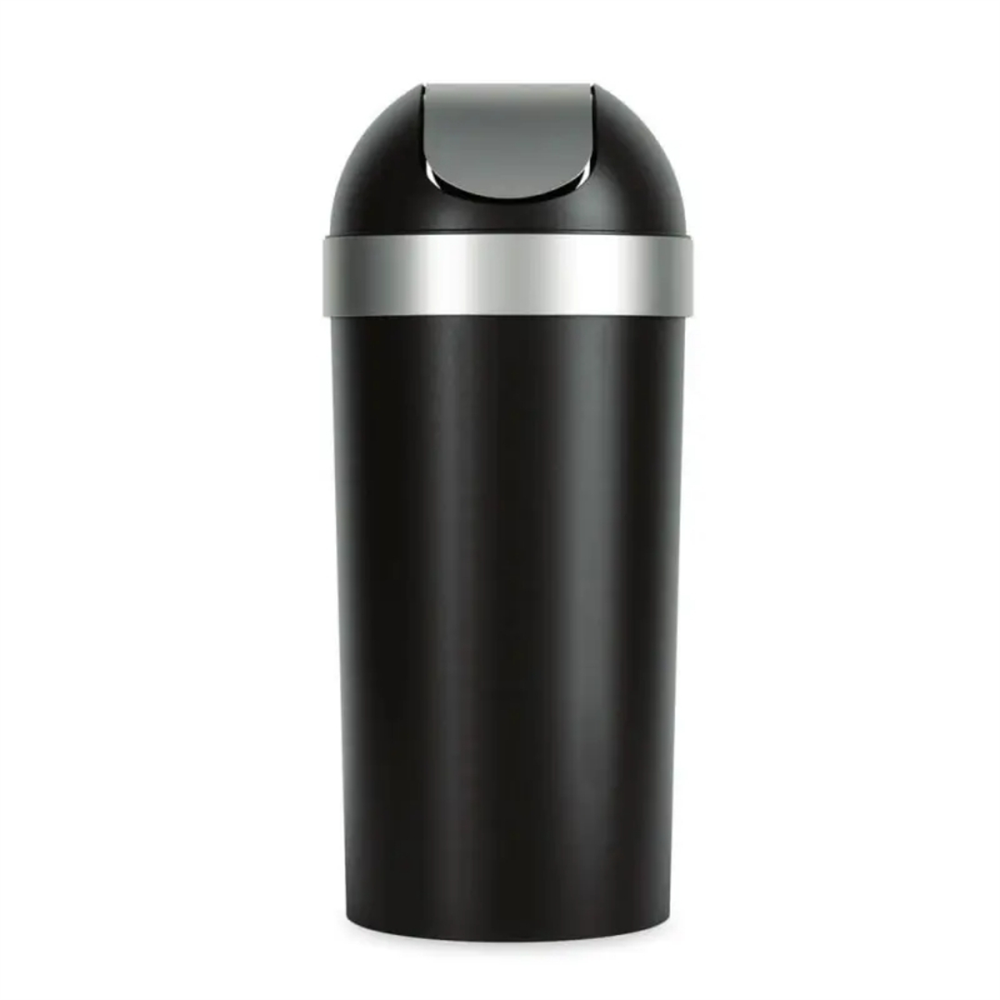Venti Can Çöp Kovası Siyah/Nikel Mat 62 Lt - Umbra