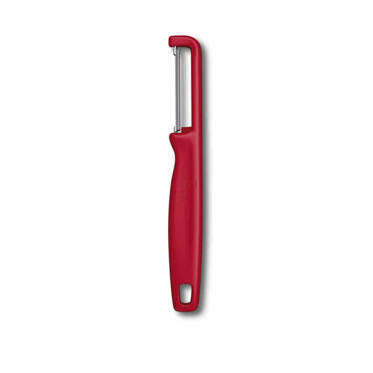 Çamlıca Home Victorinox IOTA dik tip çift taraflı tırtıklı kırmızı sebze ve domates soyacağı
