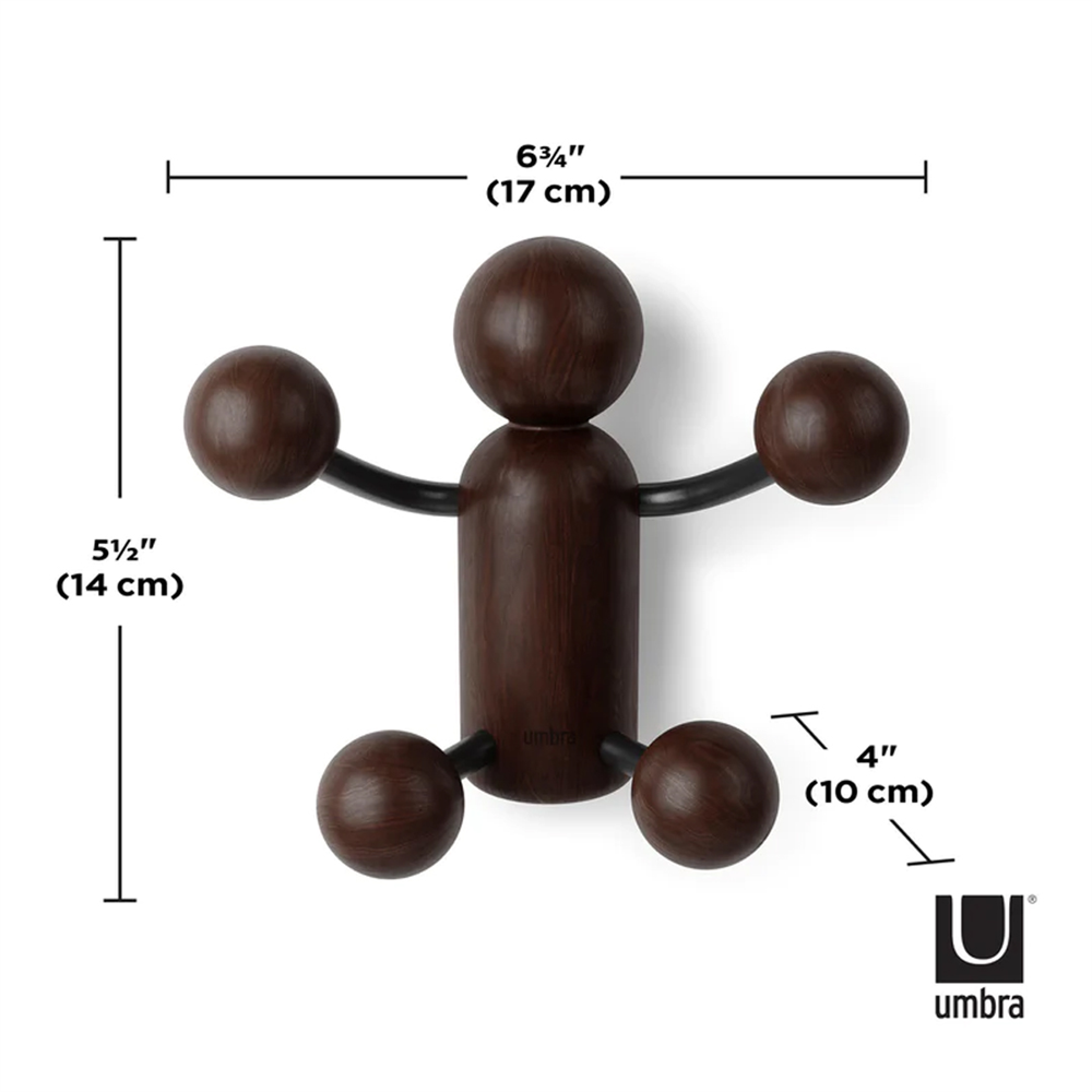 Woody Siyah/Ceviz 4'Lü Askılık - Umbra