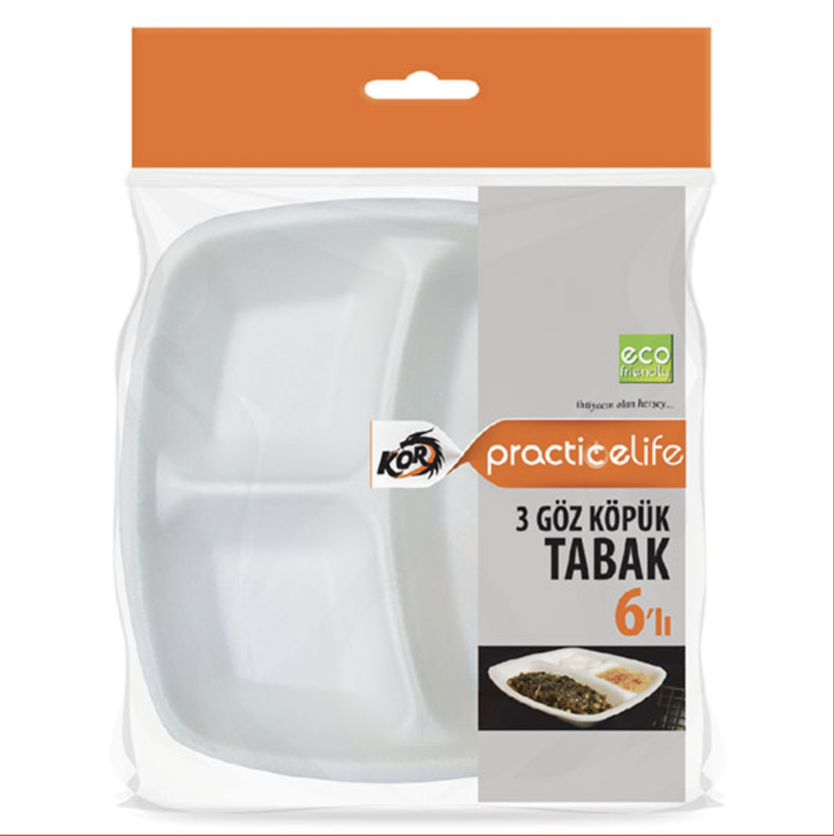 MangalPractice Life Köpük Tabak 3 Göz 6'lı