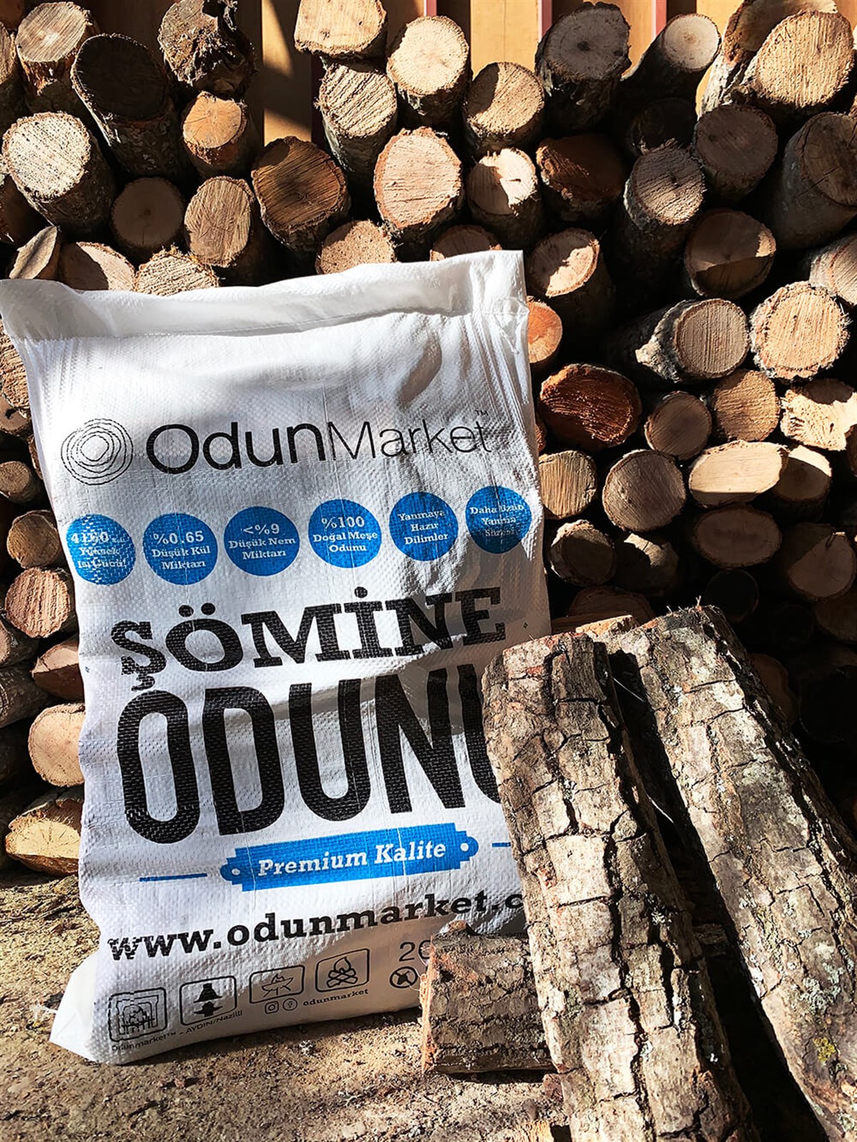 Yuvarlak Şömine Odunu