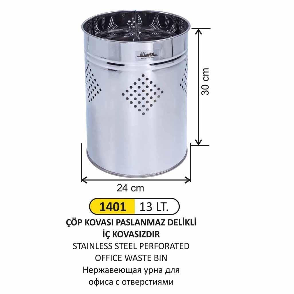 13 LT OFİS TİPİ DELİKLİ ÇÖP KOVASI