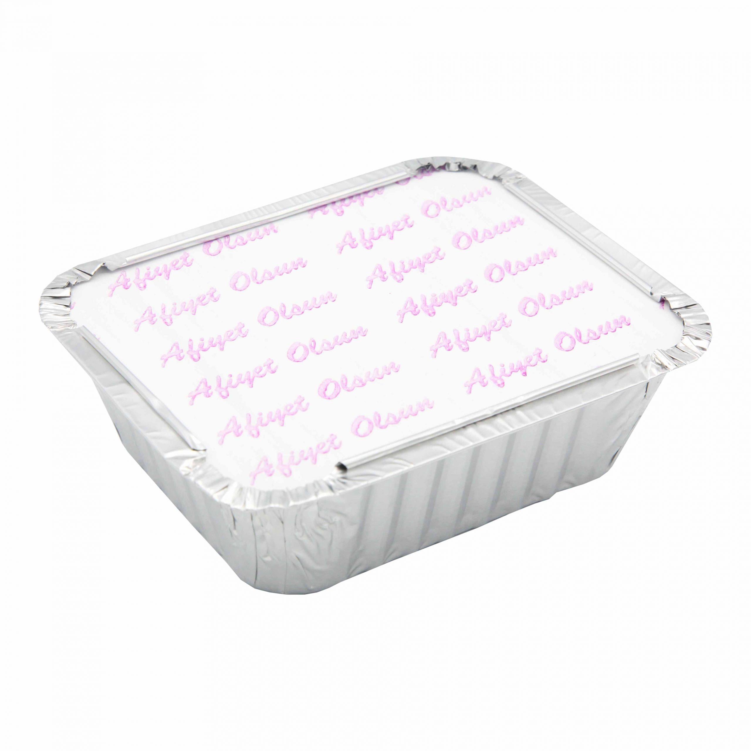 Alüminyum Tabak 350 gr Kapaklı – 100'lü Paket