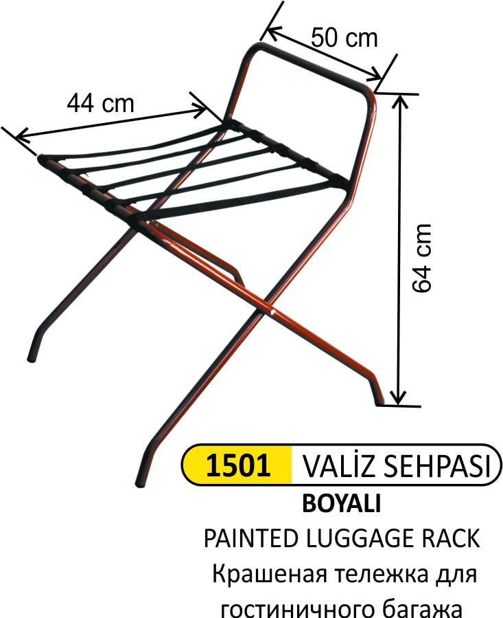 BOYALI VALİZ SEHPASI ARKALIKLI