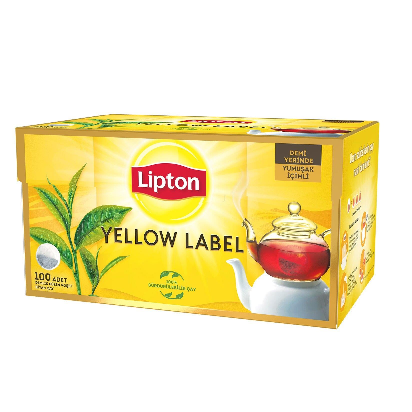 Lipton Yellow Label Demlik Poşet Çay 100'lü