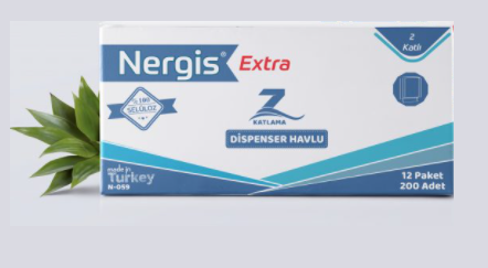 NERGİS DİSP.PEÇETE (HİJ.AMB.) 17*21 CM (250'li 18 paket) 