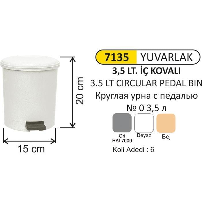 PEDALLI ÇÖP KOVASI YUV.0 NO 3.5 LT 4211