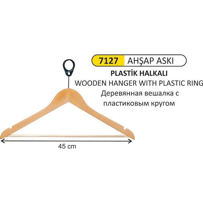 PLASTİK HALKALI AHŞAP ASKI