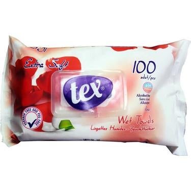 TEX EXRTA SOFT ISLAK MENDİL 100'lü 