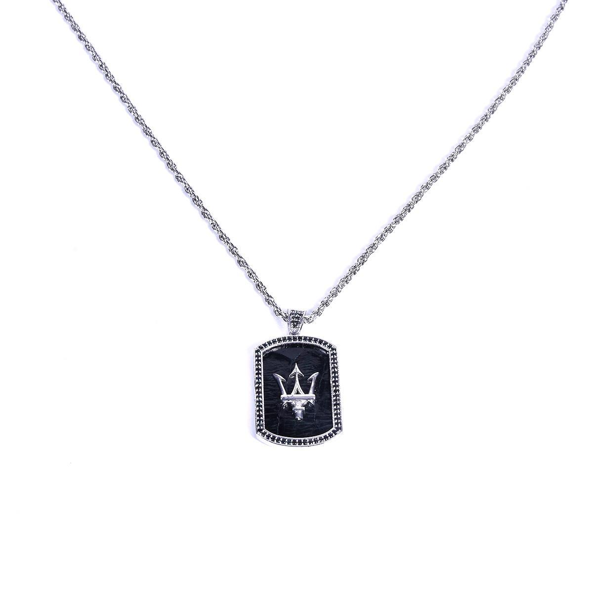 KolyeJKMA19003 JANTİ KOLYE ZİRKON NEPTÜN ÜÇLÜ ÇATALJanti