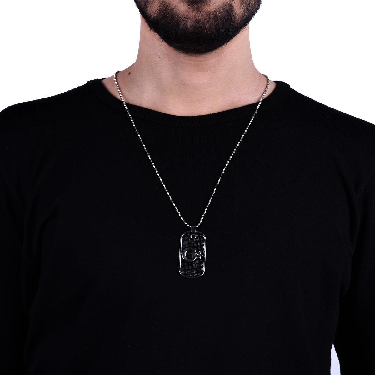 KolyeJKMA19012 JANTİ KOLYE AY YILDIZ FİGÜRLÜ TABLETJanti