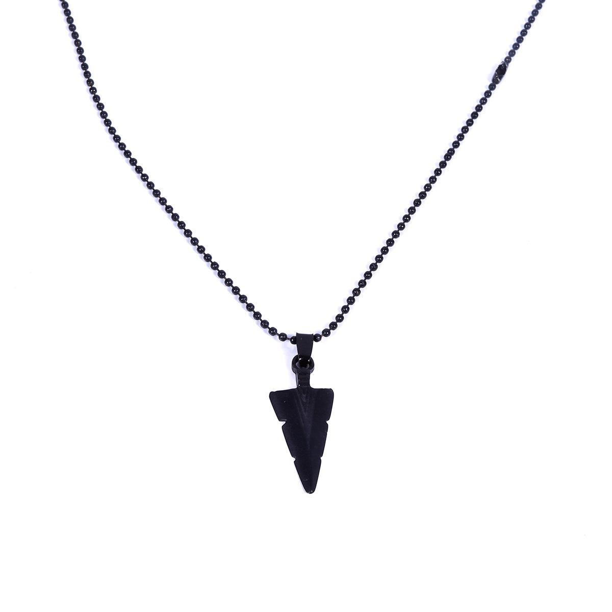 KolyeJKMA19025 JANTİ KOLYE SİYAH OK UCU FİGÜRLÜJanti