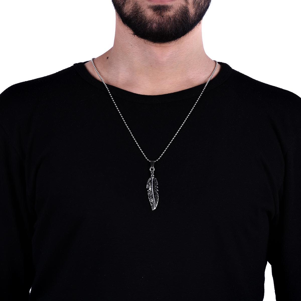 KolyeJKMA19041 JANTİ KOLYE YAPRAK & TÜY FİGÜRLÜJanti