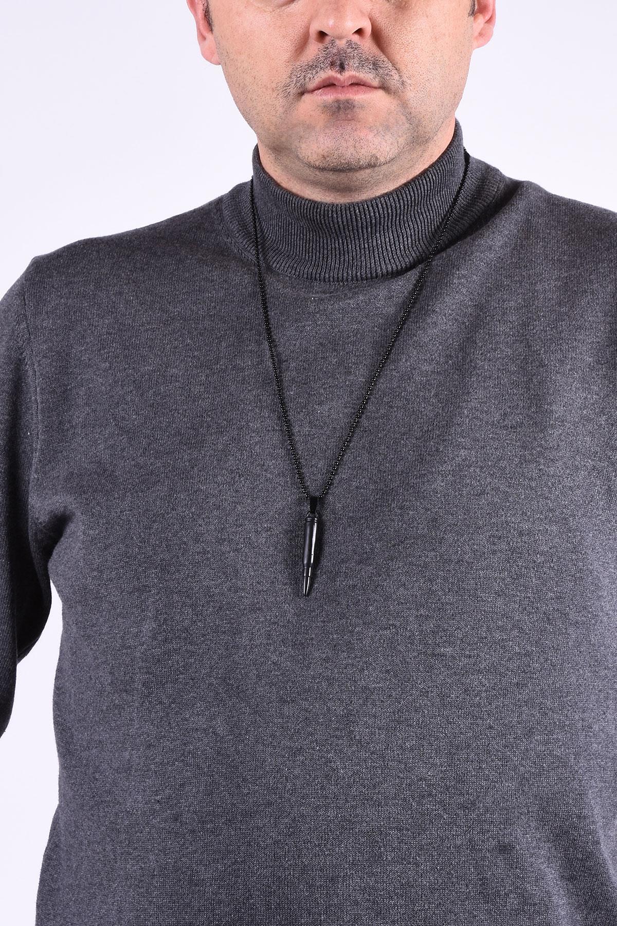 KolyeJKMA20018 JANTİ KOLYE SİYAH KURŞUN FİGÜRLÜJanti