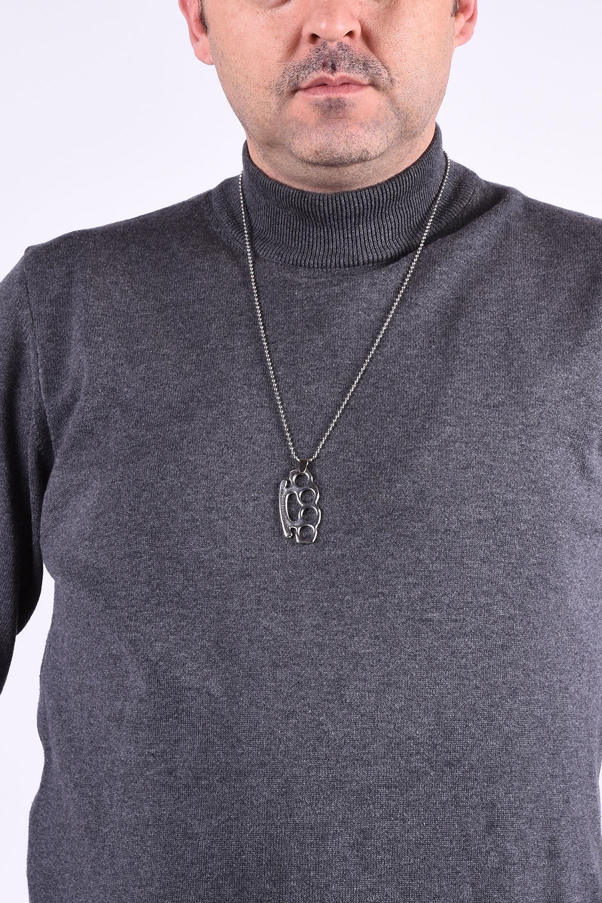 KolyeJKMA20026 JANTİ GÜMÜŞ RENK FİGÜRLÜJanti