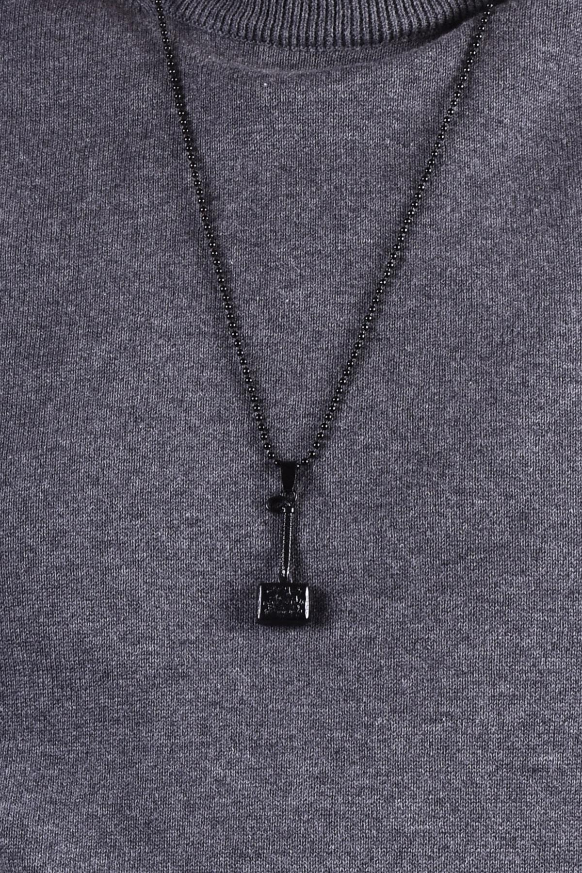 KolyeJKMA20027 JANTİ SİYAH RENK THOR ÇEKİCİ FİGÜRLÜJanti