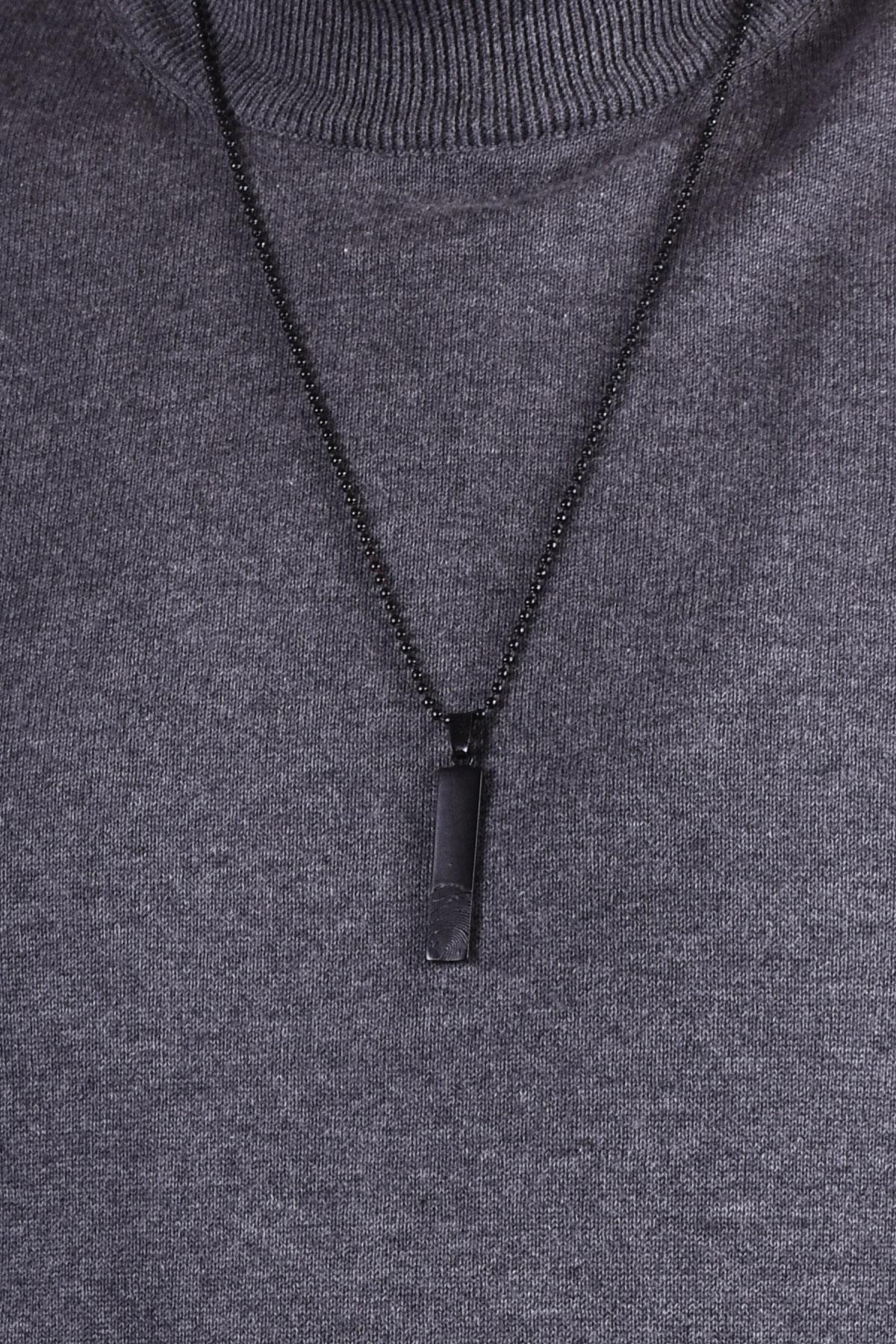 KolyeJKMA20035 JANTİ SİYAH RENK PARMAK İZİ ÇUBUK FİGÜRLÜJanti