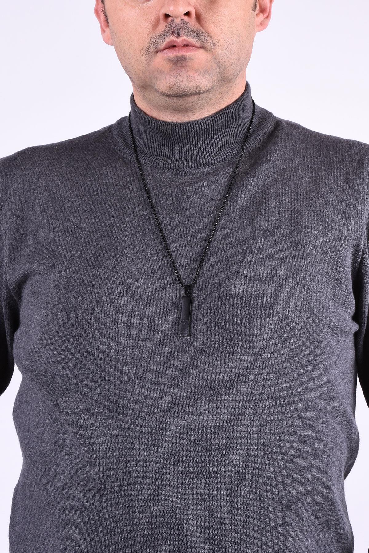 KolyeJKMA20035 JANTİ SİYAH RENK PARMAK İZİ ÇUBUK FİGÜRLÜJanti