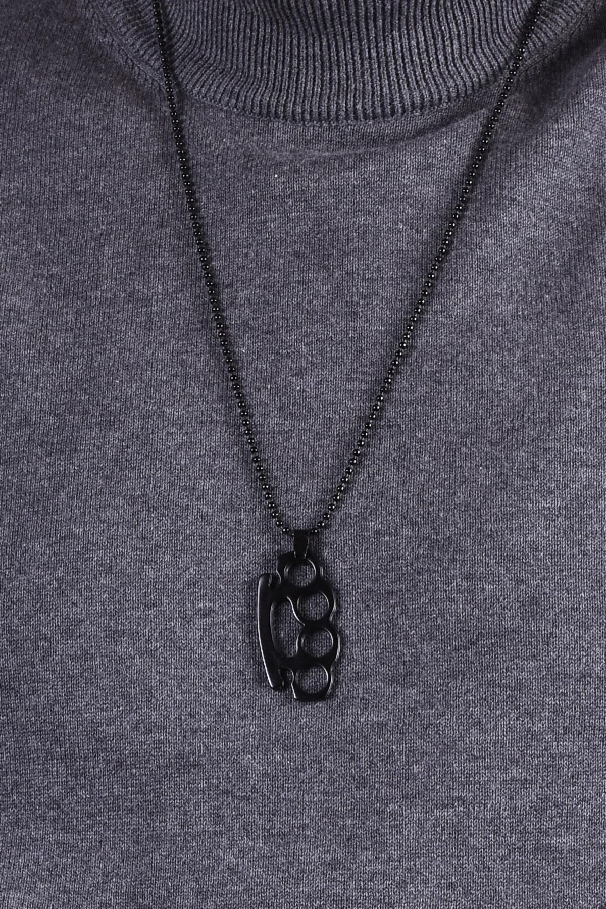 KolyeJKMA20038 JANTİ SİYAH RENK FİGÜRLÜJanti