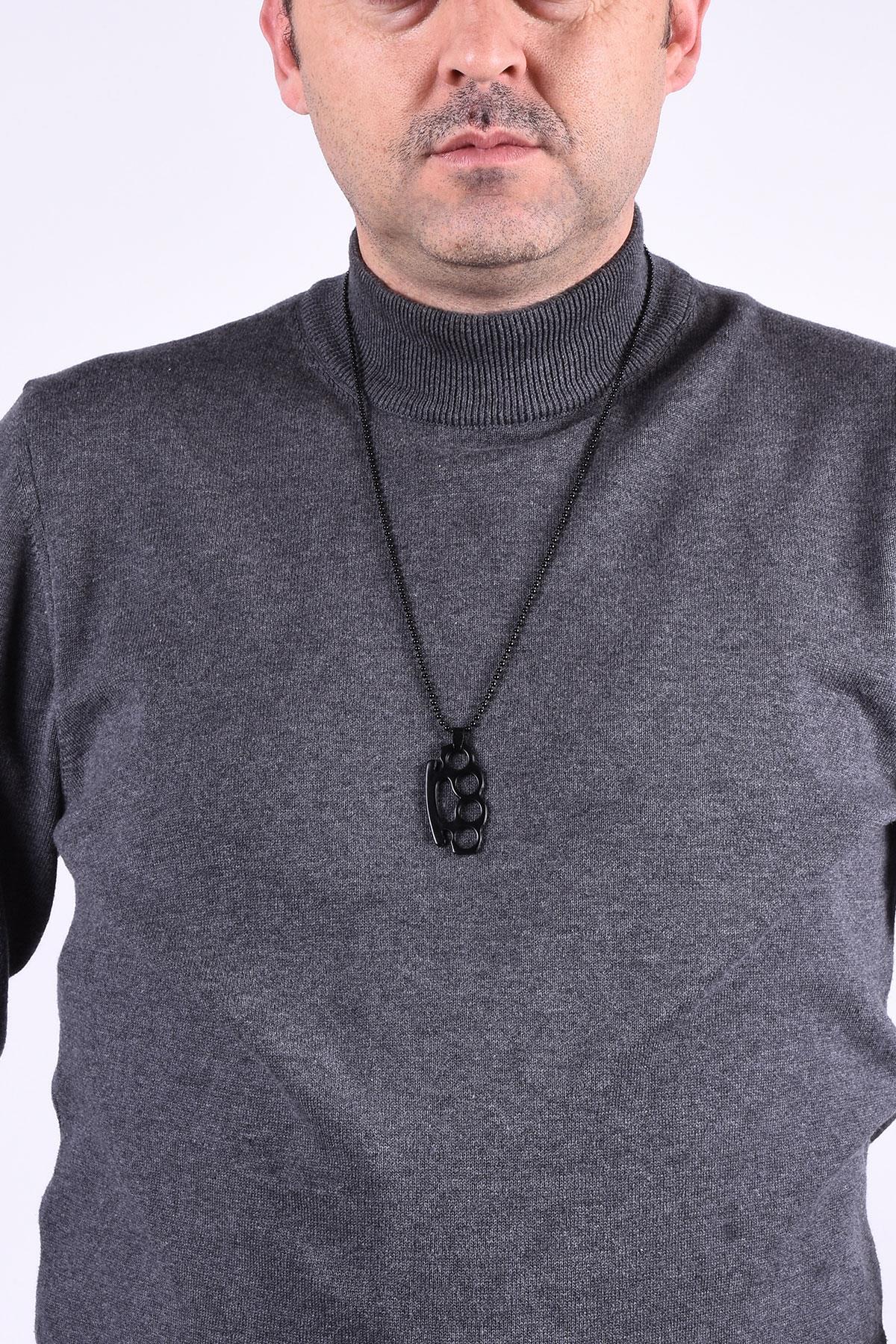 KolyeJKMA20038 JANTİ SİYAH RENK FİGÜRLÜJanti