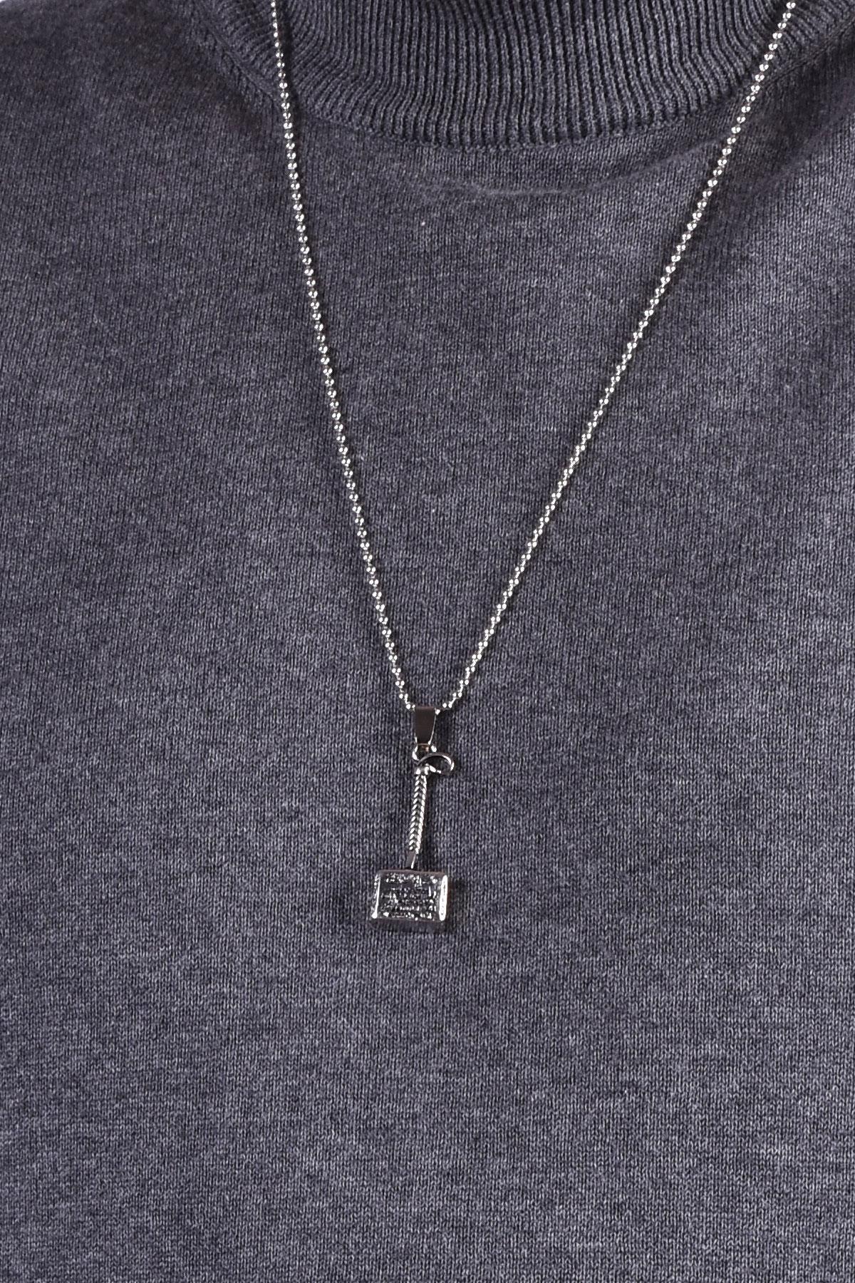 KolyeJKMA20040 JANTİ GÜMÜŞ RENK THOR ÇEKİCİ FİGÜRLÜJanti