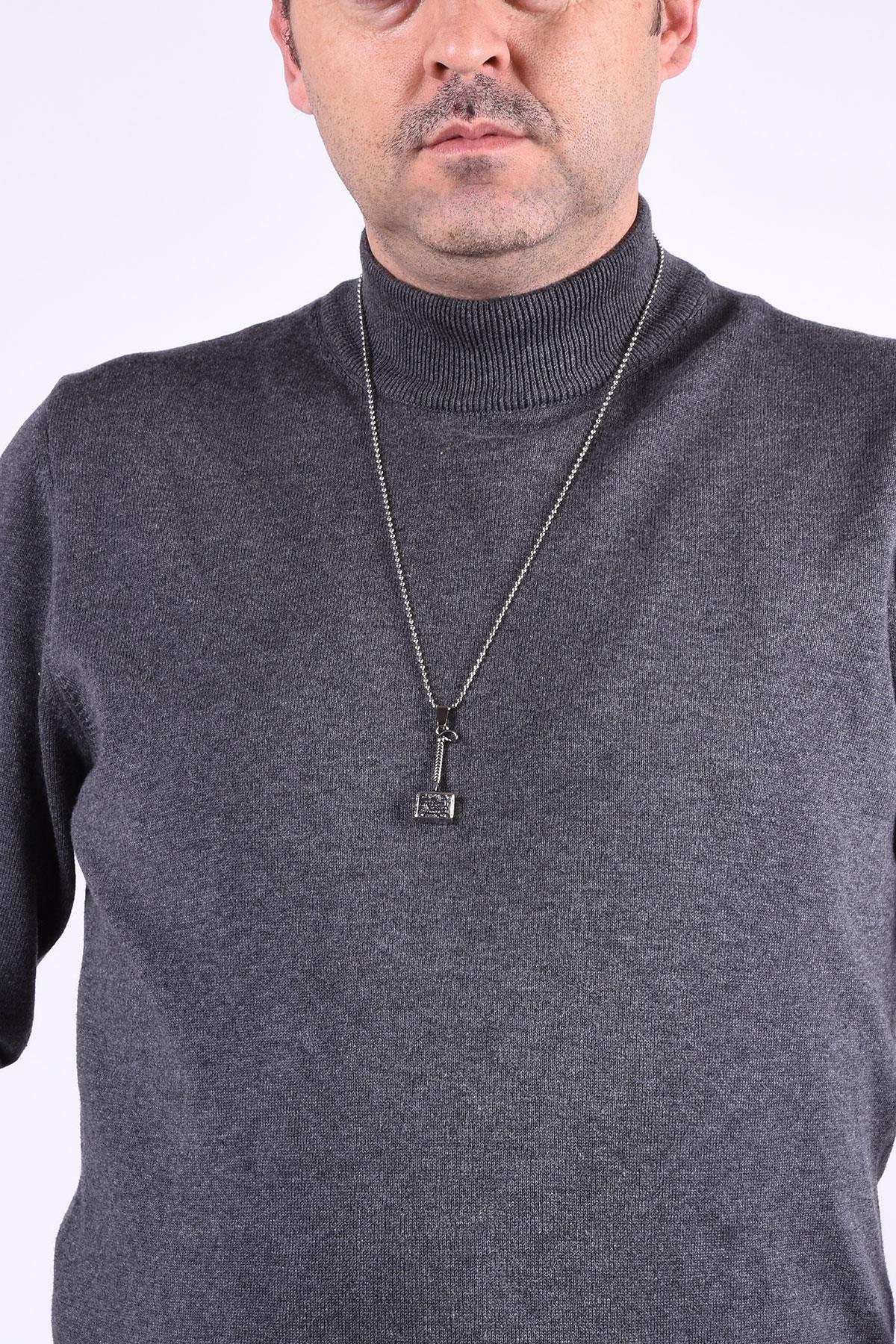 KolyeJKMA20040 JANTİ GÜMÜŞ RENK THOR ÇEKİCİ FİGÜRLÜJanti